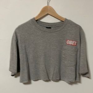Very punk obey streetwear crop top with pocket